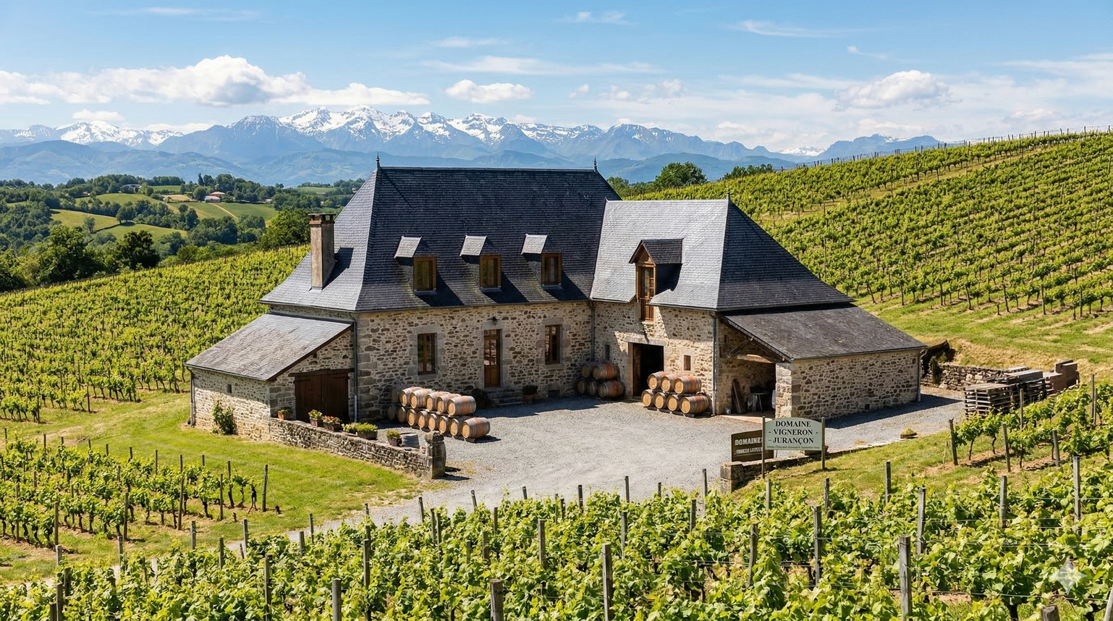 Maison vigneronne à Jurançon — rénovation de toiture en ardoise naturelle